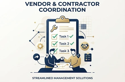 Illustration of vendor and contractor coordination